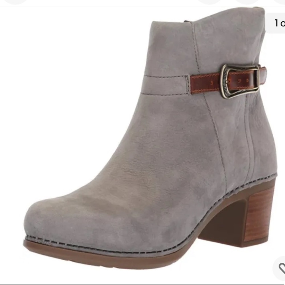 Dansko Hartley Ankle Boots, gray nubuck, NIB